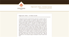 Desktop Screenshot of edgewoodlselectfund.com
